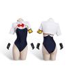 Pupubanbanya Lavender Disciplinary Committee Swimsuit with Pads, Suitable for Swimming, Cosplay Costume, Christmas, Halloween Costume, Size L+