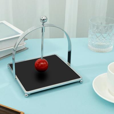 Metal Table Napkin Holder Quadrate Base Tissue Box Tissue Dispenser Organizer Kitchen Bathroom Hotel Napkin Rack