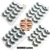 Fluffy Multilayers  Natural Long Eye Lash Extension False Eyelashes Crisscross 6D Faux Mink Hair