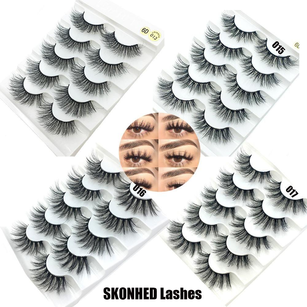 Fluffy Multilayers  Natural Long Eye Lash Extension False Eyelashes Crisscross 6D Faux Mink Hair