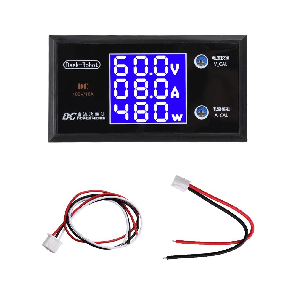 

LCD Digital Voltmeter Ammeter Wattmeter Voltage Current Power Meter Volt Detector Tester Monitor DC 0-500V 5A 10A 250W