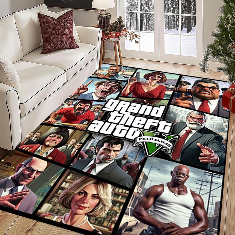 Vibes Vice City carpet printing Home Decor Art Protective pad Bathroom mat