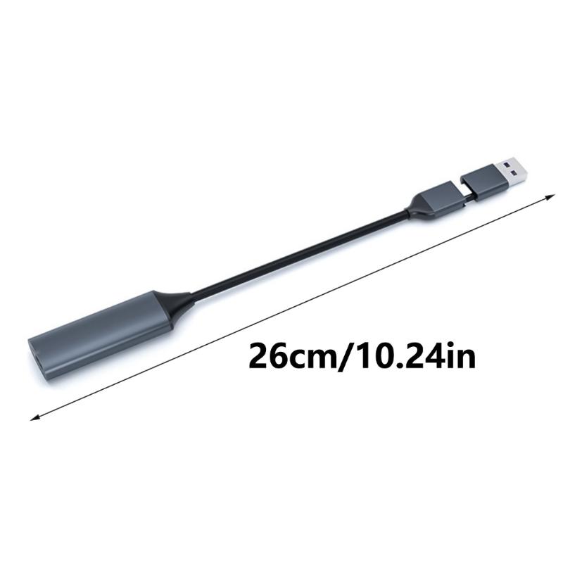 4K USB C to 4K Video Capture Card Durability USB Grabbing Record for Gaming Live Streaming and More
