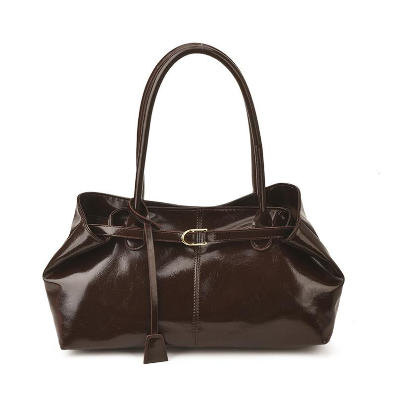 Large-capacity Women's Tote Bag, Stylish, Casual, Simple and Retro Shoulder Bag with A Single Strap