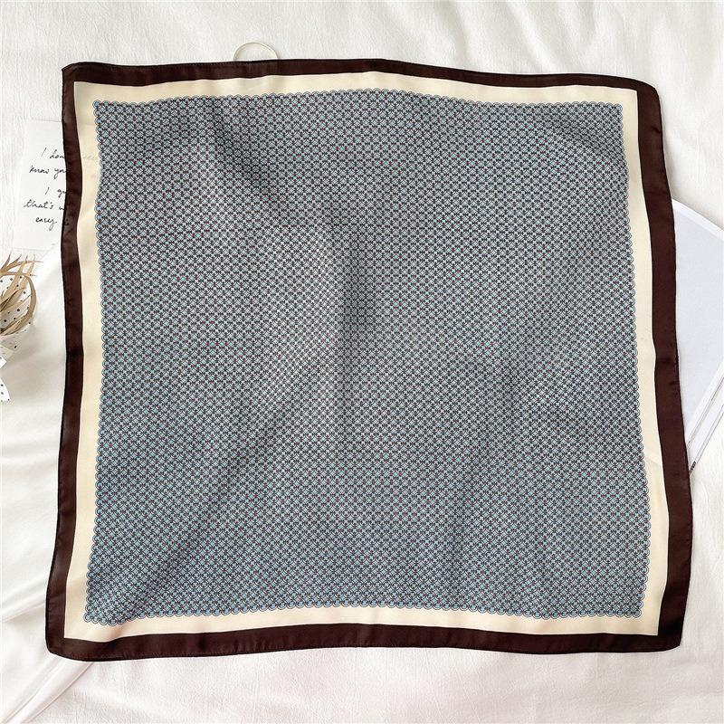 68cm Simple Polka Dot Printed Scarf Women's Four-season Simulated Silk Scarfs Fashion Versatile Scarf Headscarf Shawl