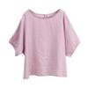 Women's European & American Style Summer Linen Lantern Sleeve Top