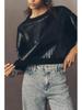 Summer 2026 Women's Solid Color Sequin Short Sleeve T-Shirt