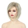 Synthetic Blonde Wigs with Bangs Natural Wig for Women Short Bob Straight Hair Wigs Female Cosplay Halloween Costume Lady Wig