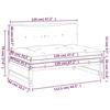 VidaXL Canapé central 120x80 cm gris bois de pin massif, canapé de jardin, siège de jardin, siège d'extérieur, canapé 825732