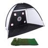 Swing Net with Practice Mat Polyester Hitting Aid Net with Balls for Backyard Indoor Outdoor Driving Chipping Training