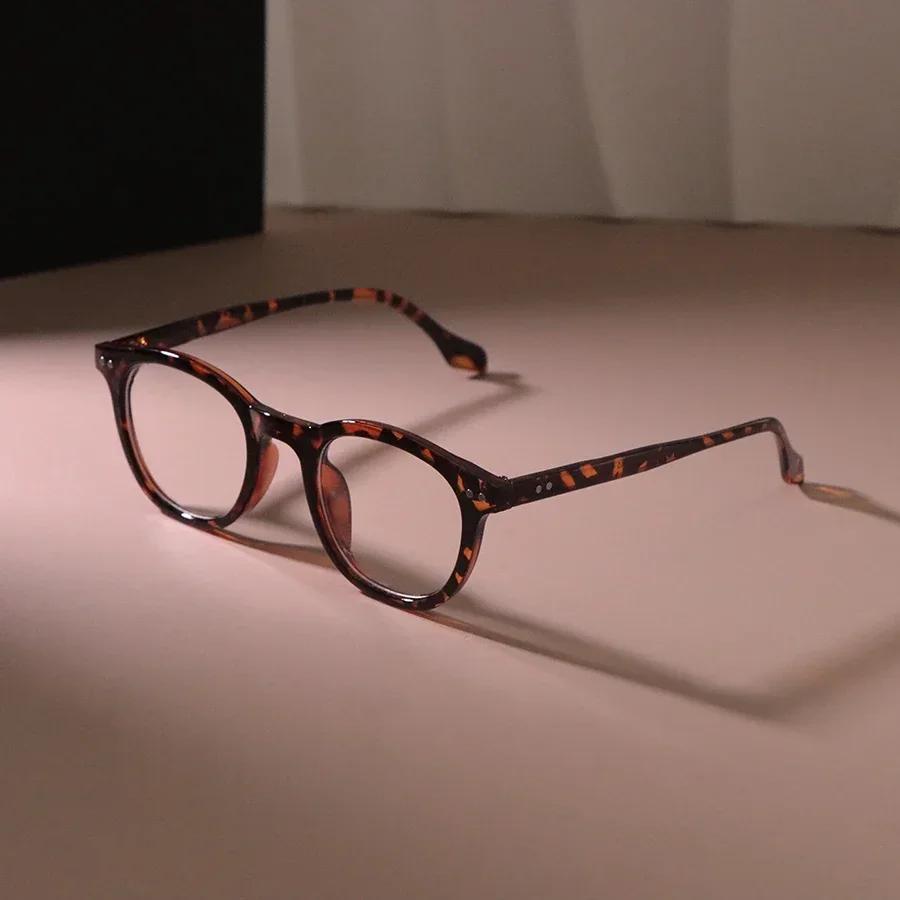 

Elegant Casual Eyeglasses Frame Male Classic Daily Life Clear Lens Brand Plain Round Glasses Men Women