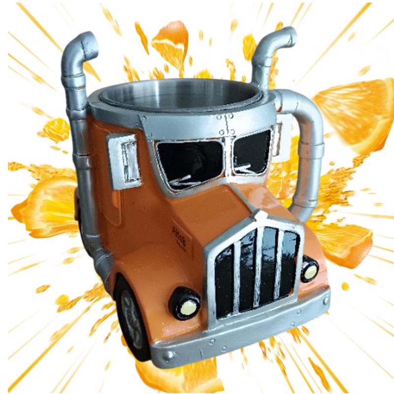 Creative Design Truck Coffee Mug Semi Truck Handcrafted Coffee Cup Ice Milk Cups for Tea Juice Milk Latte Hot Beer Cups