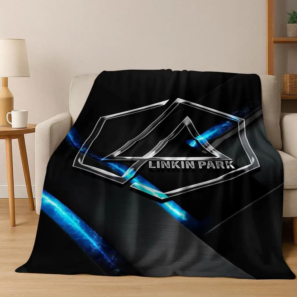 Classic L-Linkin Park Sign Rock Band Art Flannel Blanket,Cozy Soft Throw Blanket for Home Bedroom Bed Sofa Picnic Cover Gift Kid
