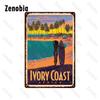 Country Landscape Metal Poster Classic National Landmark Building Metal Sign Vintage Tin Sign Wall Stickers for Home Decoration