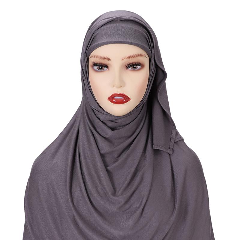Muslim Pin Free Instant Jersey Hijab Women Jersey Bonnet Islam Shawls And Wraps Bonnet Hijab Underscarf Cap Foulard Femme