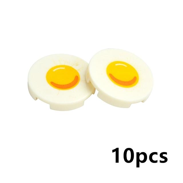 Stadt Lebensmittel Bausteine Küchenzubehör Hamburger Pizza Pommes Kuchen Schokolade Kekse MOC Steine Spielzeugkorb Teile LEDUO