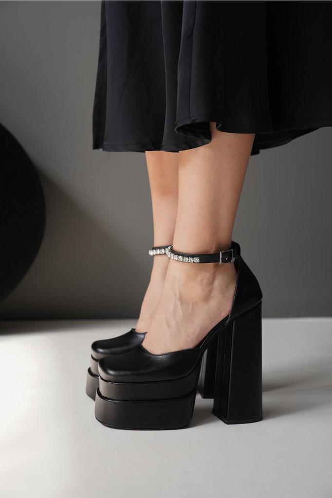 Pantofi cu design cu platformă dublă, stil de modă pentru femei