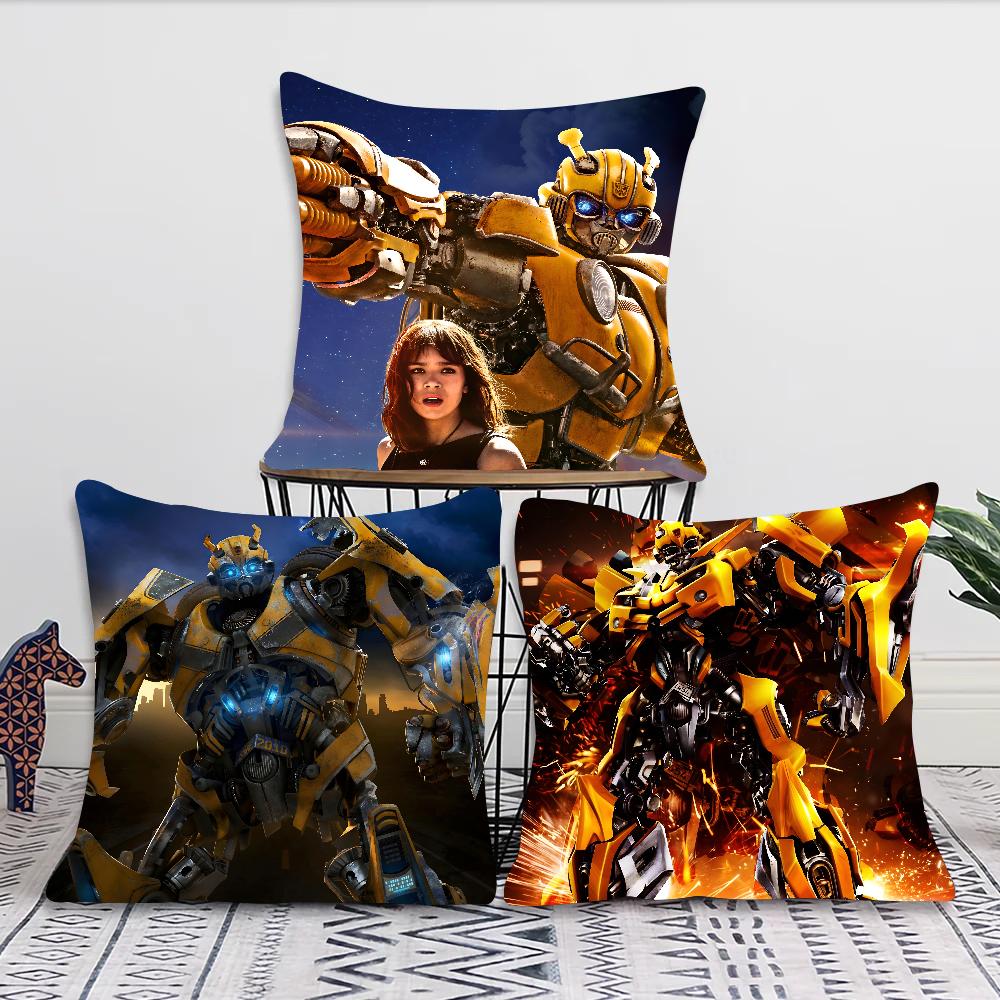 Anime Movie B-Bumblebee Pillow Case Square Pillow Bedroom Sofa Leisure Comfort Cushion Car Living Room Home Decoration