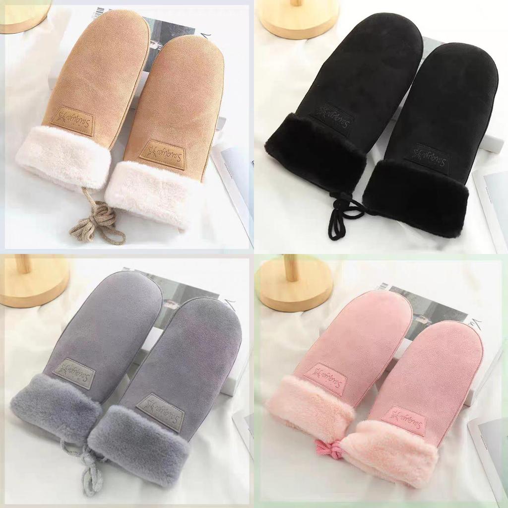 Sherpa Fleece Winter Gloves With Touchscreen Fingerless For Women Cold Weather