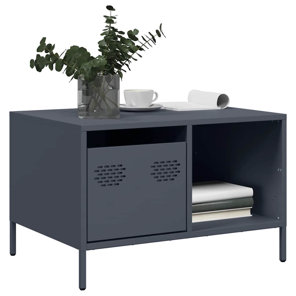 Coffee Table Anthracite 68.5 X 50 X 43.5 Cm Cold Rolled Steel
