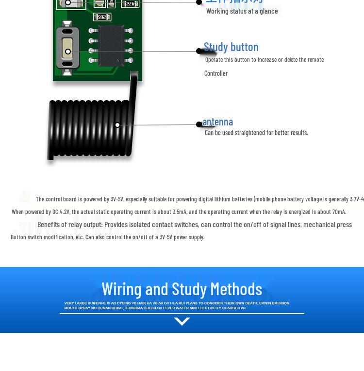 3-5V Mini Remote Control Relay Switch: Momentary, Self-Locking, Adjustable Learning Code Receiver