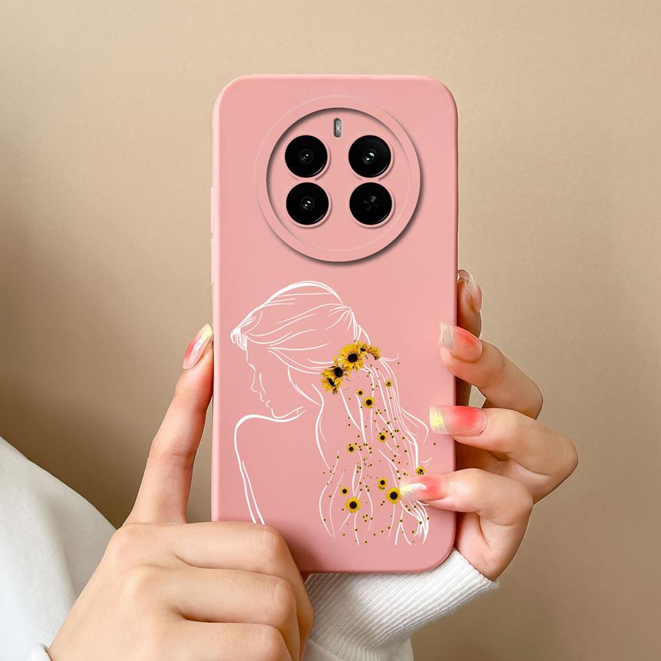 Love Heart Case For Realme 12 Pro Plus 12 Lite Back Cover For Realme12 4G Funda Liquid Silicone Camera Protection Phone Housing