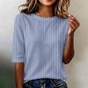 Camiseta de Manga Corta para Mujer, Corte Holgado, Casual, Ligera, Cuello Redondo, Cómoda para el Uso Diario, Blusa Adecuada para Diversas Ocasiones