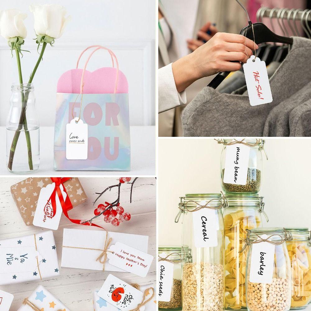 100 szt. ze sznurkiem DIY Etykieta w kształcie muszelki Ręcznie robiona Zawieszka do dekoracji prezentu ślubnego Opakowanie na odzież