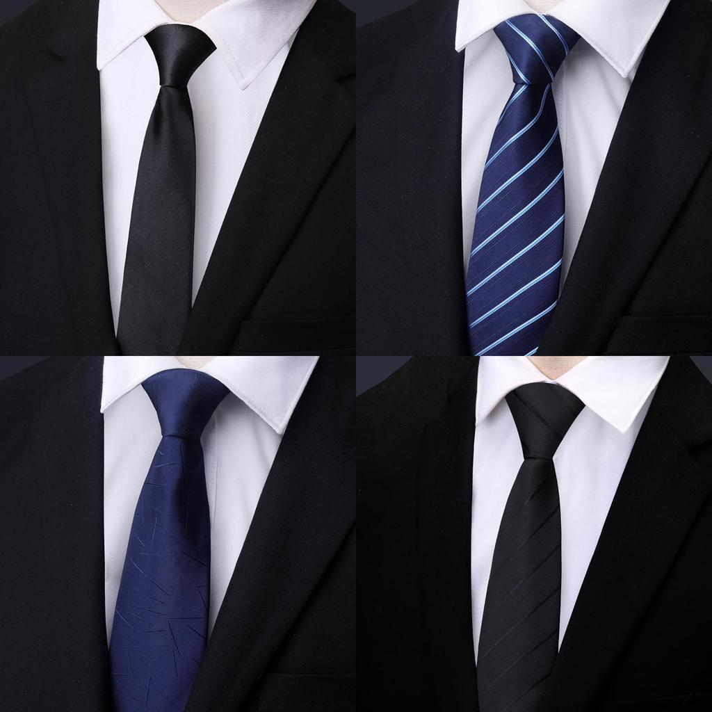 Men Kids Striped Pattern Tie With Zipper Closure For Formal Ceremonies