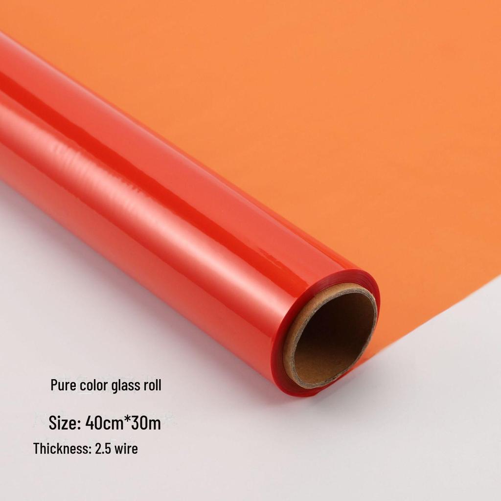 Waterproof Colored Glass Crystal Cellophane Roll for Flower Art and Packaging