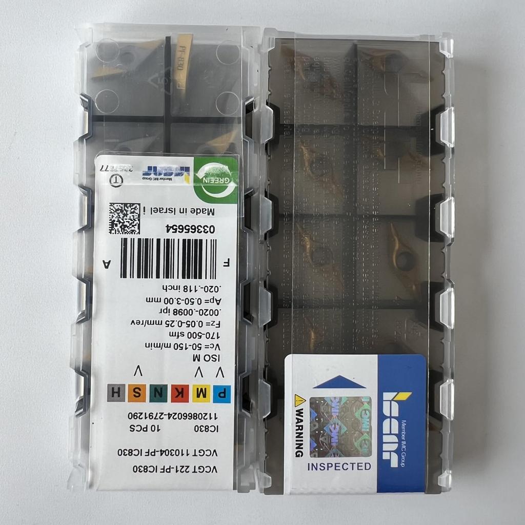 ISCAR / VCGT110304-PF IC830 / Industrial indexable carbide inserts 10 Pcs
