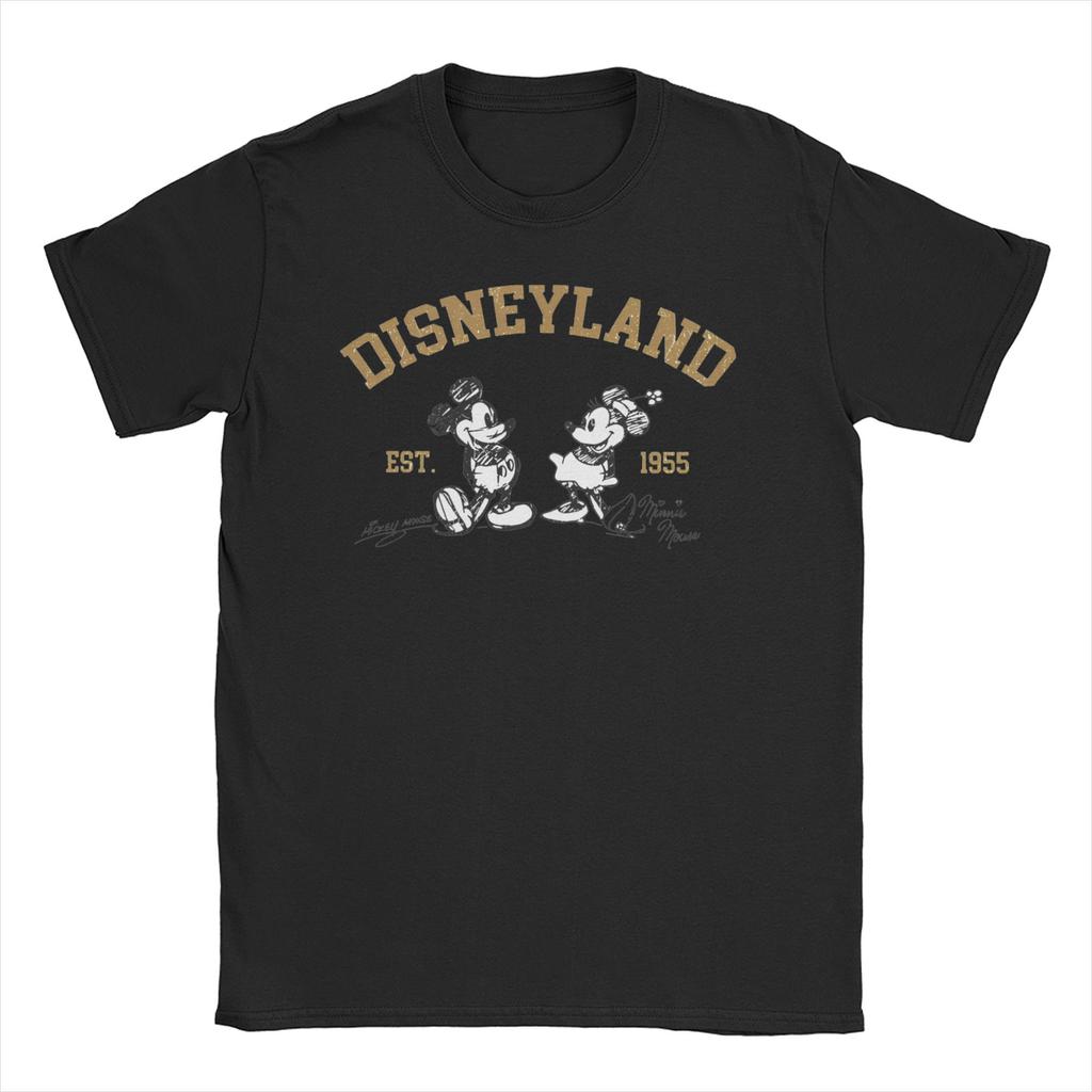 New Arrival  Mickey and Minnie Mouse  T Shirt For Unisex  Cotton T-shirts Short Sleeve Tops