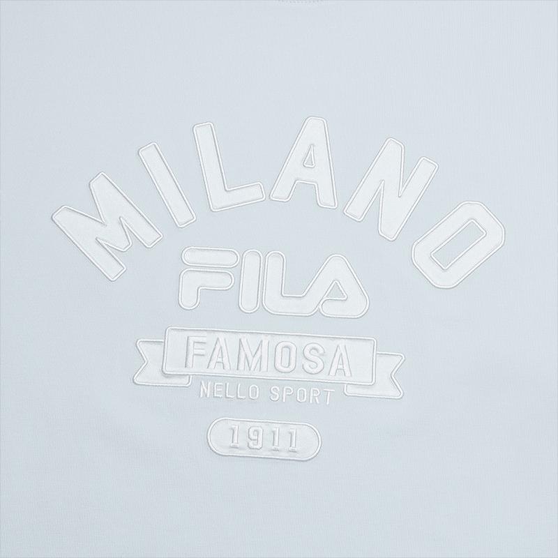 Fila Milano Series Fashion Versatile Simple Comfortable Casual Sports Knit Short Sleeve T-Shirt Men Tops F11M535101F-LB