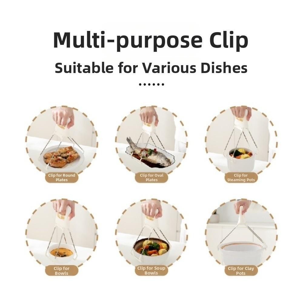 Creative Anti-hot Bowl Plate Clips Non-Slip Hot Bowl Gripper Dish Lifter Clamp Food Preparation