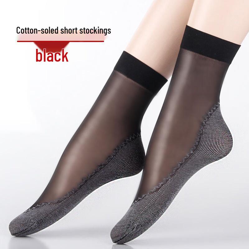 LangSha Women's Ultra-Thin Silk Ankle Socks (2 Pairs)