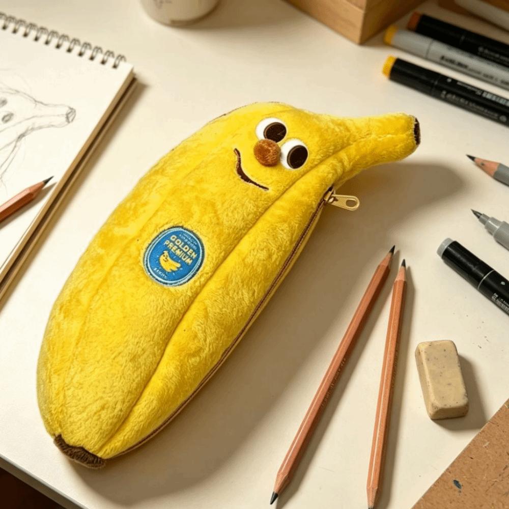 Creative Banana Pencil Case Cartoon Banana Pencil Pouch Charming Stationery Bag Home