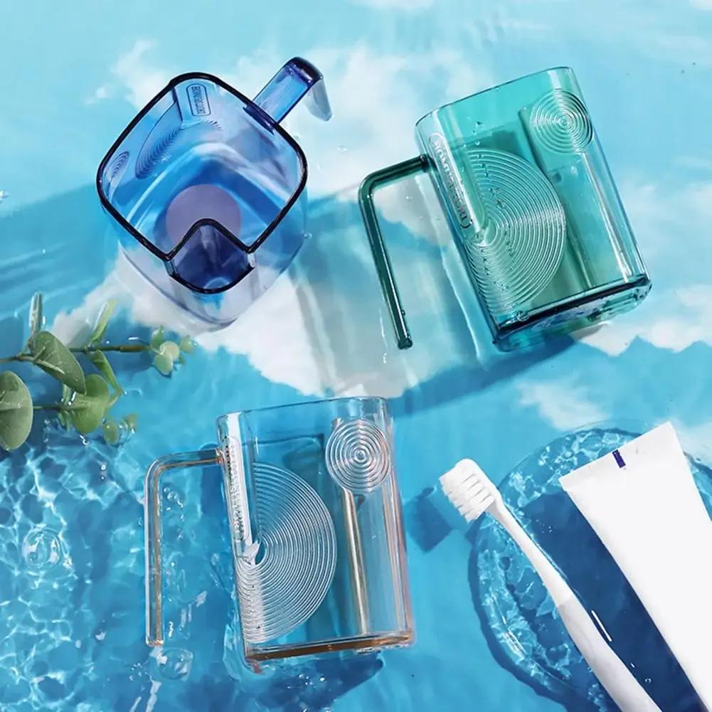 Lehký luxusní průhledný kelímek na ústní vodu pro domácnost, pár, kelímek na zubní kartáček, jednoduchý kelímek na studentské mytí zubního kartáčku