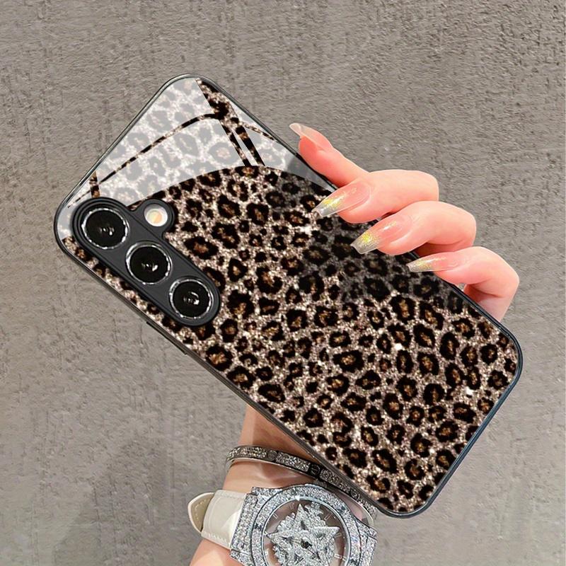 Leopard Print Glass Phone Case for Galaxy S26 S25 S24 S23 Ultra S22 Ultra S20 Ultra 56 A72 A73 5G