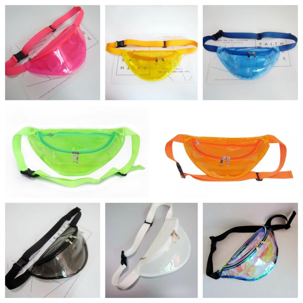 Lightweight Transparent Waist Packs Large Capacity PVC Fanny Pack Clear Chest Bag Cycling Bag