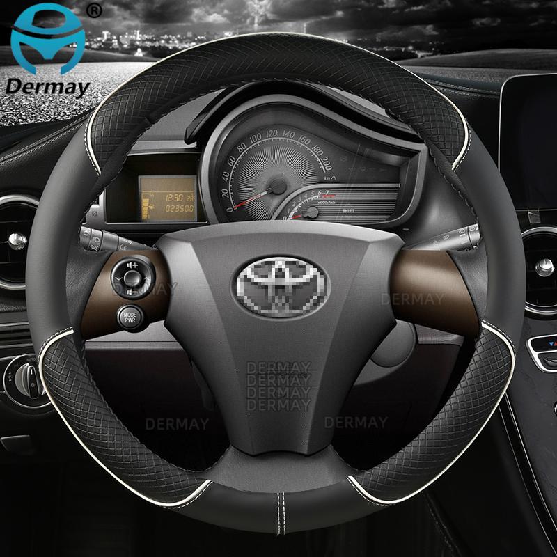 for Toyota IQ Scion iQ Singulato iC30 Car Steering Wheel Cover Non-slip PU Leather Auto Accessories