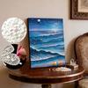 DIY Pearl Painting Set Wave Pattern Home Decoration Handmade Sticky Diamond Creative Canvas Pearl Art Painting Crafts Perfect Gift