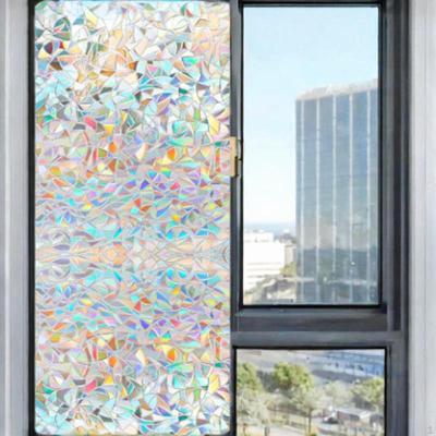 Window Privacy Film Sticker Easy To Apply Rainbow Effect Unique Static Cling Decorative Decal