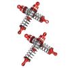 Front Rear Shock Absorbers Aluminum Alloy Front Rear Shock Damper for Traxxas Latrax Teton 1 18 RC Car Red