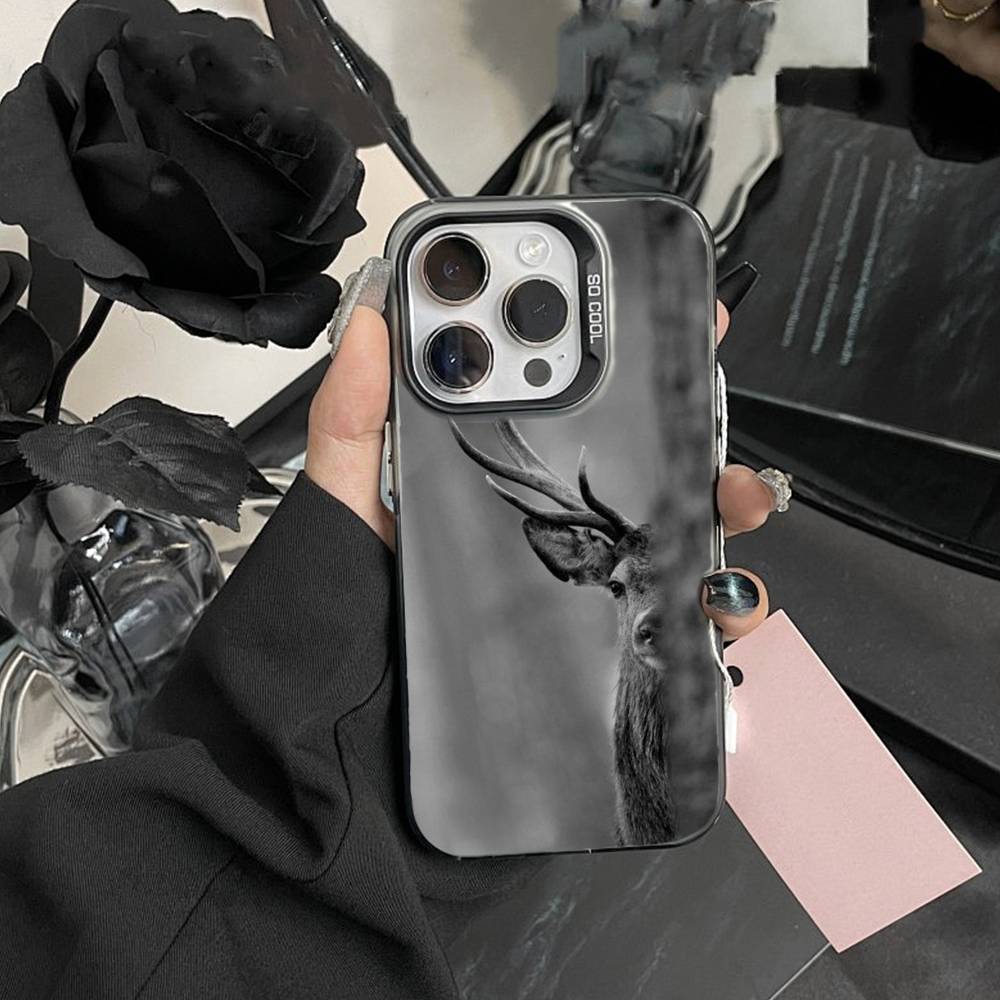 Elk In my Dream Phone Case For IPhone 16 17 15 14 12 13 Pro Max Black Color Shockproof Cover