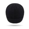 Solid Color Casual Fleece-Lined Thickened Warm Knit Hat for Men, Ear-Protecting Cold-Resistant Beanie