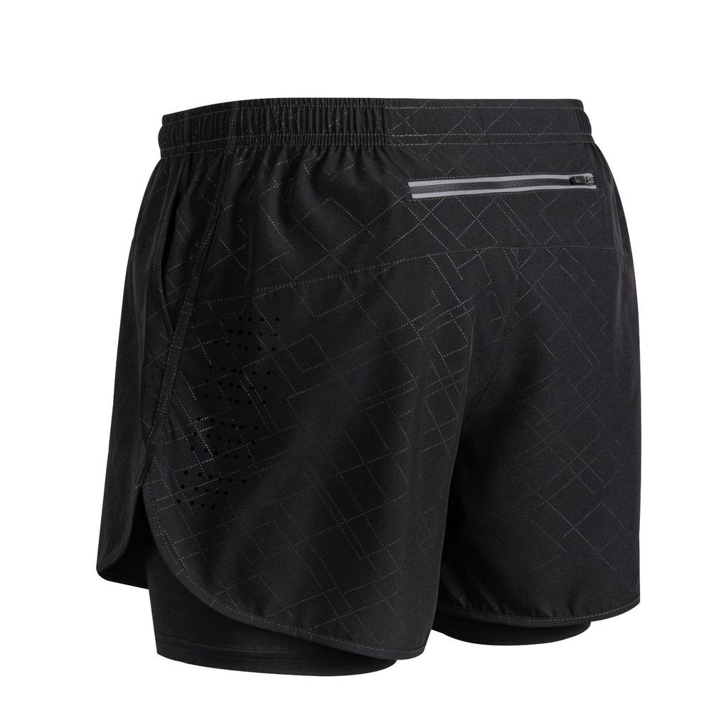 Men's Quick-Dry 2-in-1 Running Sports Shorts with Anti-Exposure Liner