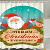 Christmas Curtain Shower With Hook Xmas Bathroom Decoration Santa Claus Snowman