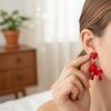 Cartoon Horse New Year Horse Earrings Heart Star Horse Drop Earrings  Party