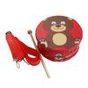 Double Sided Children's Drum Toy Wooden Material Musical Instrument Drum  Rhythm Development