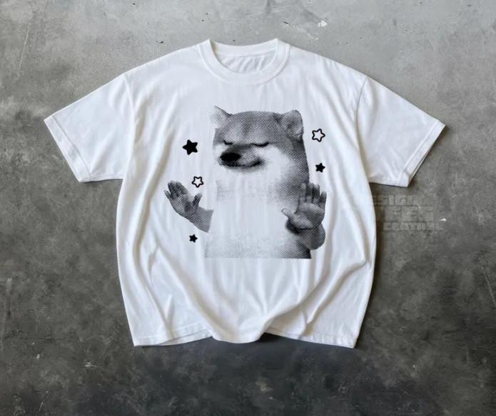 Dog Hold Up Tshirt, Funny Y2K Meme Shirt, Graphic Dog Tee XXXL